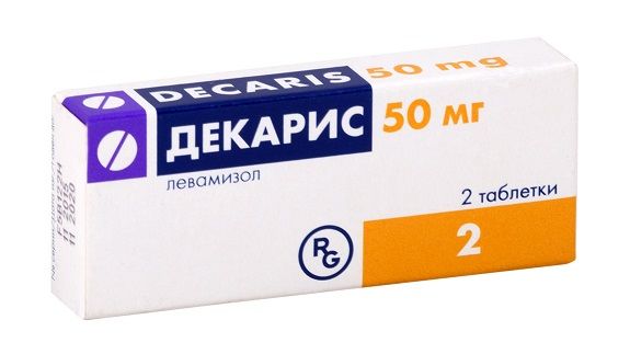 Декарис 50мг таблетки №2