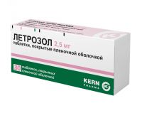 Летрозол 2.5мг таблетки покрытые плёночной оболочкой №30 (KERN PHARMA S.L.)
