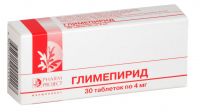 Глимепирид 4мг таблетки №30 (ФАРМПРОЕКТ ЗАО)
