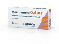 Моксонитекс 0,4мг таблетки покрытые плёночной оболочкой №14 (SANDOZ GMBH/ SALUTAS PHARMA GMBH)