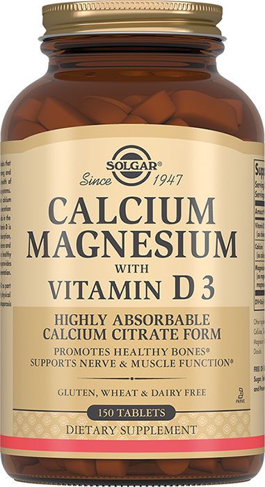 Солгар кальций+магний с витамином d3 таблетки №150