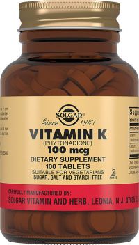 Солгар витамин k таблетки №100 (SOLGAR VITAMIN AND HERB)