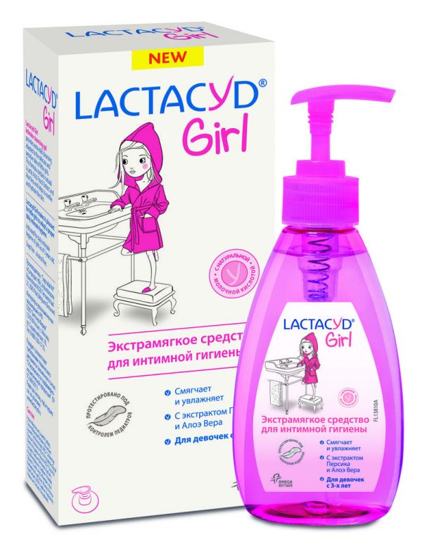 Лактацид средство для интимной гигиены 200мл д/девоч.
