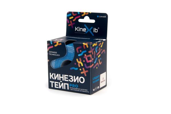 Бинт кинезио-тейп kinexib pro 5*500см синий