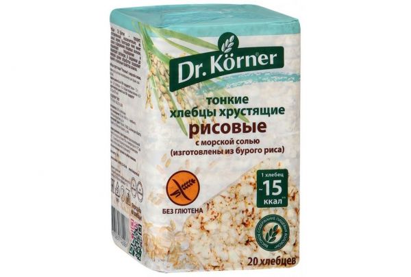 Др.корнер хлебцы из бурого риса с морской солью 100г