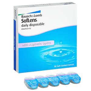 Линза контактная soflens daily disposable 90pk -4,25