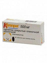 Кеппра 500мг таблетки покрытые плёночной оболочкой №30