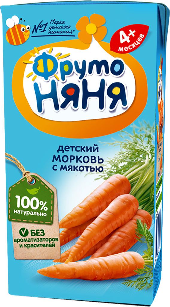 Фрутоняня нектар 500мл морковь с мякотью