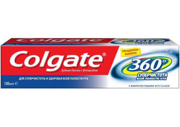 Колгейт зубная паста 360 суперчистота 100мл