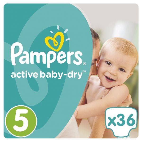 Памперс подгузники active baby-dry 5 № 36 юниор 11-18кг