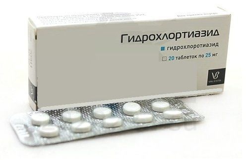 Гидрохлортиазид 25мг таблетки №20