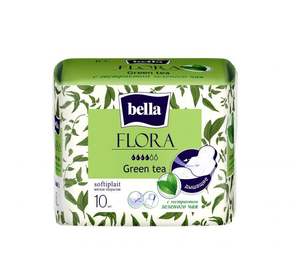 Белла прокладки флора №10 зеленый чай