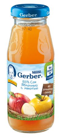 Гербер сок 175мл яблоко с мякотью (GERBER PRODUCTS COMPANY)