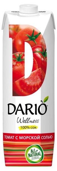 Дарио велнес сок 0,95л томат морск. соль б/сахара (САНФРУТ ООО)