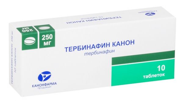 Тербинафин 250мг таблетки №10