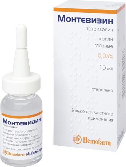 Монтевизин 0.05% 10мл капли глазные №1 флакон-капельницадоз.