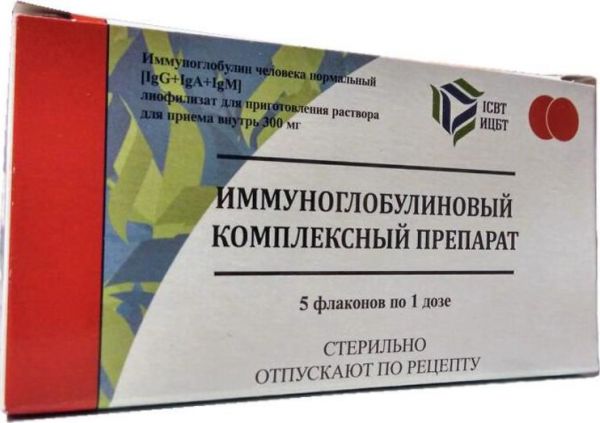 Иммуноглобулиновый комплексный препарат кип 300мг лиоф.д/р-ра д/пр.внутр. №5 фл.