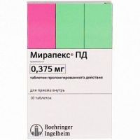 Мирапекс пд 0.375мг таблетки пролонгирующие №10 (ROTTENDORF PHARMA GMBH)