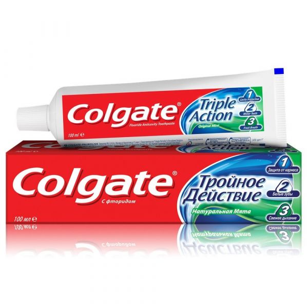 Колгейт зубная паста тройное действие 1-2-3 50мл