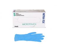 Перчатки microtouch nitratex нитриловые пара голуб. m (MEDISAFE TECHNOLOGIES PT JI)