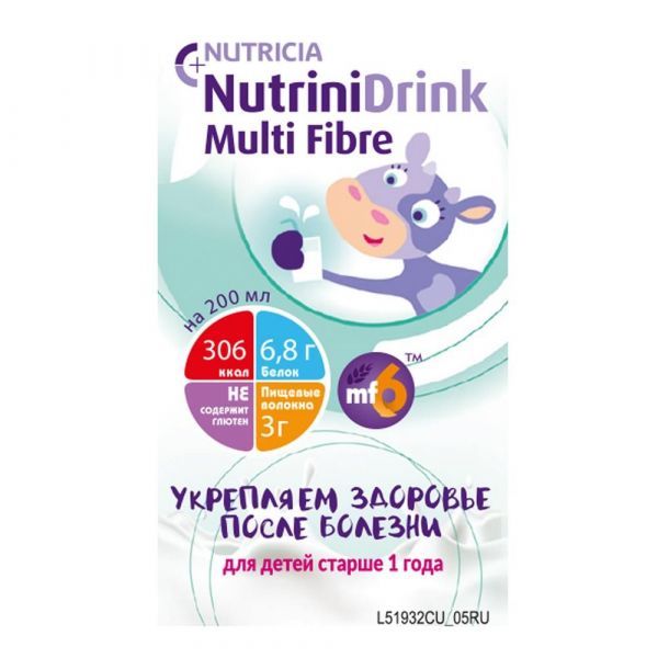Нутридринк 200мл смесь жидкая для энтерального питания №1 уп. нейтральный вкус (Nutricia b.v.)
