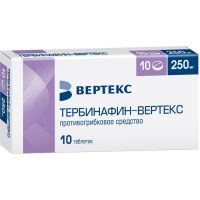 Тербинафин 250мг таблетки №10 (ВЕРТЕКС АО_3)