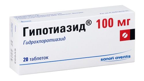 Гипотиазид 100мг таблетки №20