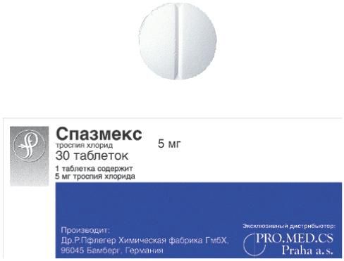 Спазмекс 15мг таблетки покрытые плёночной оболочкой №30