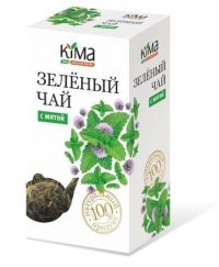 Кима чай зелёный байховый листовой высшего сорта 75г с мятой (ФИРМА КИМА ООО)