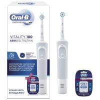 Орал би зубная щетка электрическая vitality d100 sensi ultrathin +зуб.нить (BRAUN GMBH)