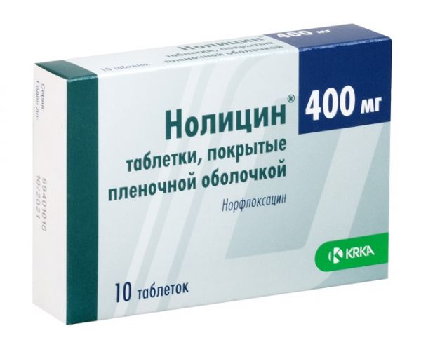 Нолицин 400мг таблетки покрытые плёночной оболочкой №10 (Krka d.d./ вектор-медика зао)