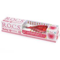 Рокс зубная паста бэби 45г яблоко +з/щетка baby (ЕВРОКОСМЕД ООО)