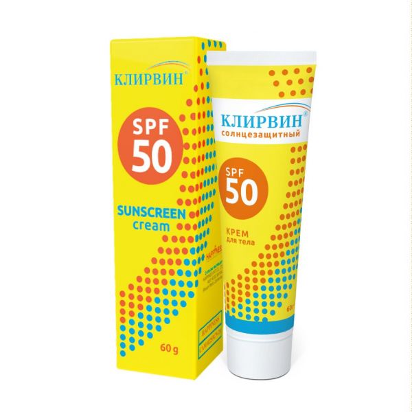 Клирвин крем для тела солнцезащитный 60г spf50