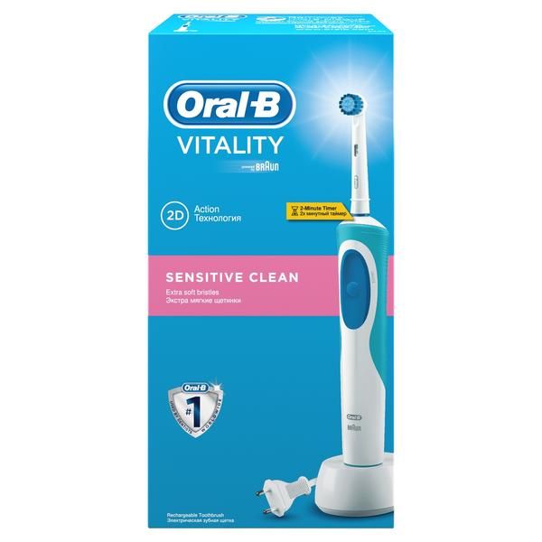 Орал би зубная щетка электрическая vitality d12 sensitive clean 3709