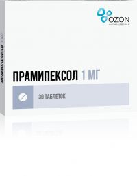 Прамипексол 1мг таблетки №30 (ОЗОН ООО)