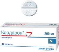 Кордарон 200мг таблетки №30 (SANOFI-WINTHROP INDUSTRIE)