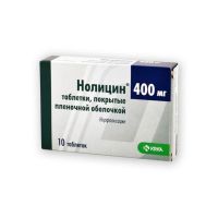 Нолицин 400мг таблетки покрытые плёночной оболочкой №10 (КРКА-РУС ООО)