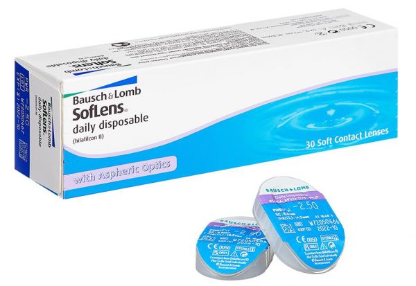 Линза контактная soflens daily disposable №30 r8.6 -1,75