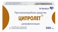 Ципролет 250мг таблетки покрытые плёночной оболочкой №10 (DR.FALK PHARMA GMBH)