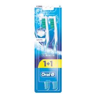 Орал би зубная щетка 3d уайт средняя 40 1+1шт (ORAL-B LABORATORIES IRELAND LTD.)
