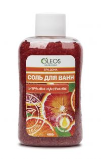 Олеос соль морская для ванн цитрусовое настроение 400г цветная (ОЛЕОС ООО)