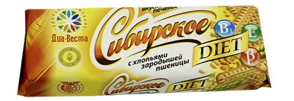 Печенье сибирское 115г зар.пшен. фруктоза