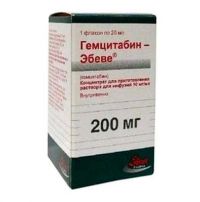 Гемцитабин 10мг/мл 20мл концентрат для приготовления раствора для инфузий №1 (EBEWE PHARMA GES.M.B.H. NFG.KG)