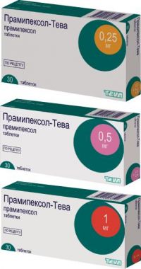 Прамипексол 1мг таблетки №30 (TEVA CANADA LTD.)