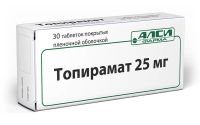 Топирамат 25мг таблетки покрытые плёночной оболочкой №30 (АЛСИ ФАРМА АО_2)