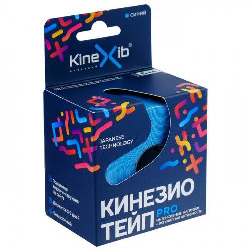 Бинт кинезио-тейп kinexib pro 5*100см синий