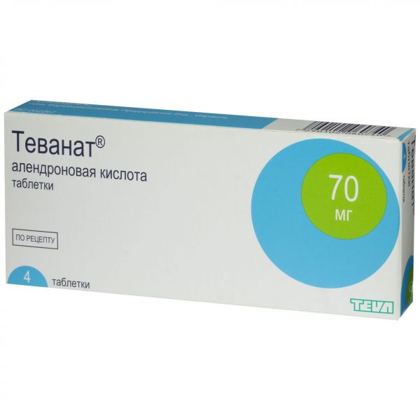 Теванат 70мг таб. №4 (Teva pharmaceutical industries ltd.)