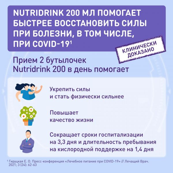Нутридринк 200мл смесь жидкая для энтерального питания №1 уп. шоколад (Nutricia b.v.)