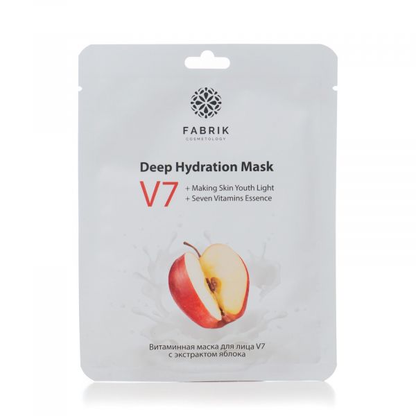 Фабрик косметолоджи маска для лица тканевая v7 экстракт яблока