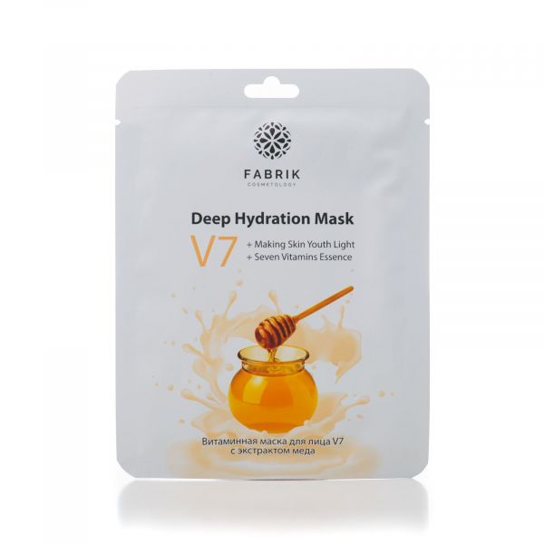Фабрик косметолоджи маска для лица тканевая v7 экстракт меда